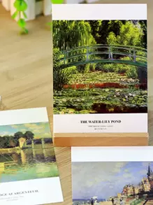 30入組油畫風格問候卡-完美適用於任何場合