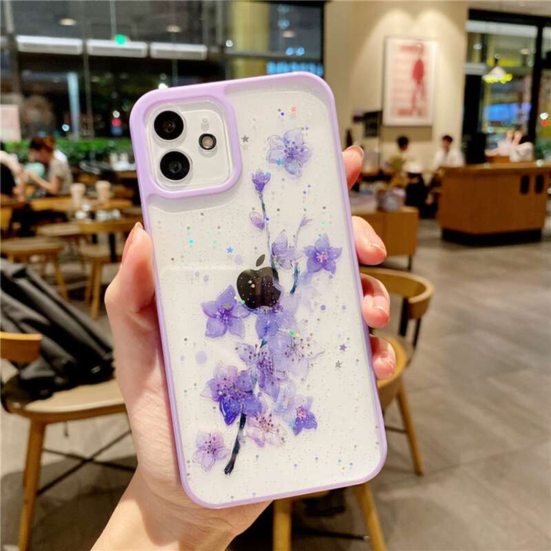 

Floral Pattern Phone Case, Purple