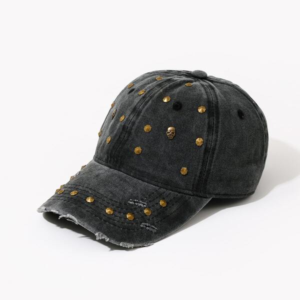 

Skull Decor Baseball Cap, Black