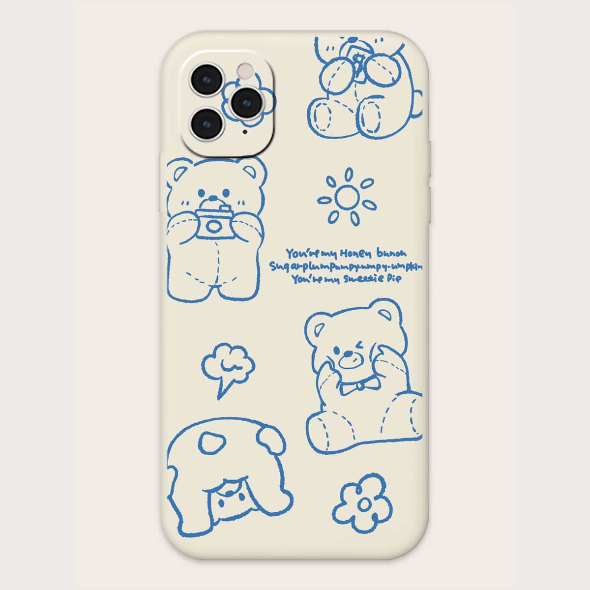 

Cartoon Bear Pattern Phone Case, Multicolor