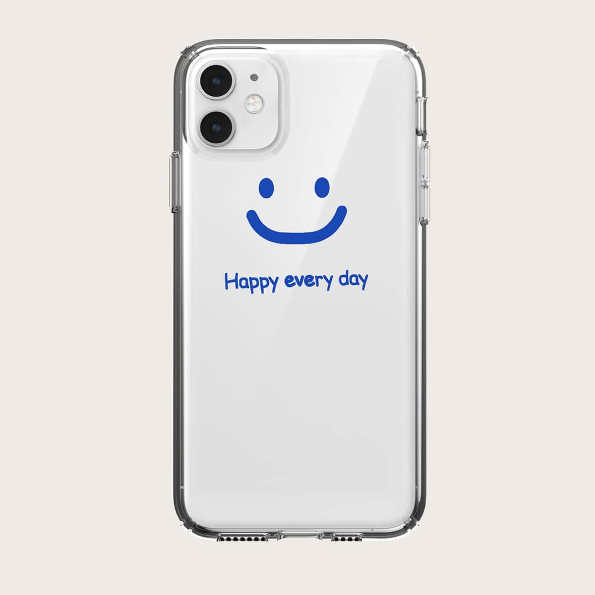 

Cartoon Smile Pattern Phone Case, Clear
