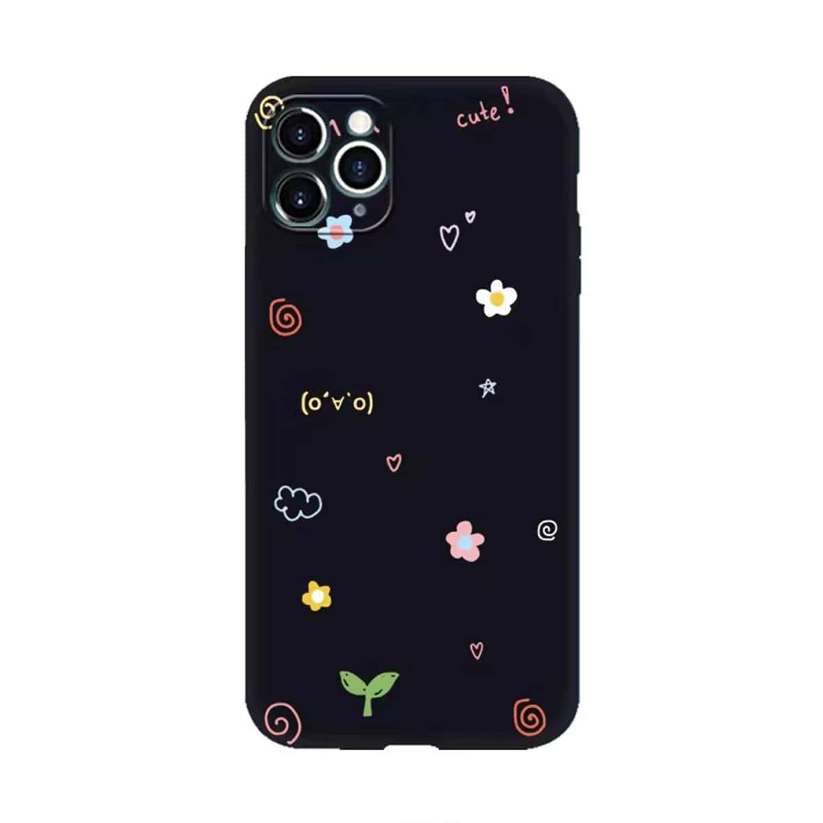 

Cartoon Flower Pattern Phone Case, Multicolor