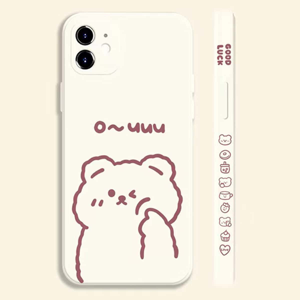 

Cartoon Bear Pattern Phone Case, Multicolor