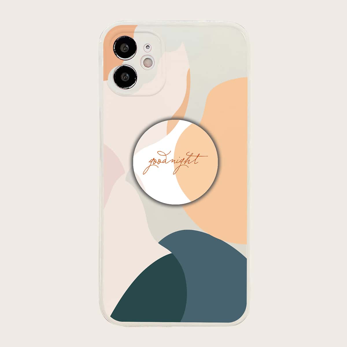 

Color Block Phone Case With Stand-Out Phone Grip, Multicolor