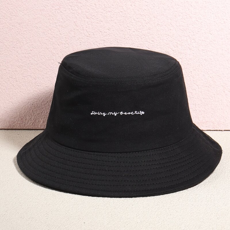 

Embroidery Detail Bucket Hat, Black