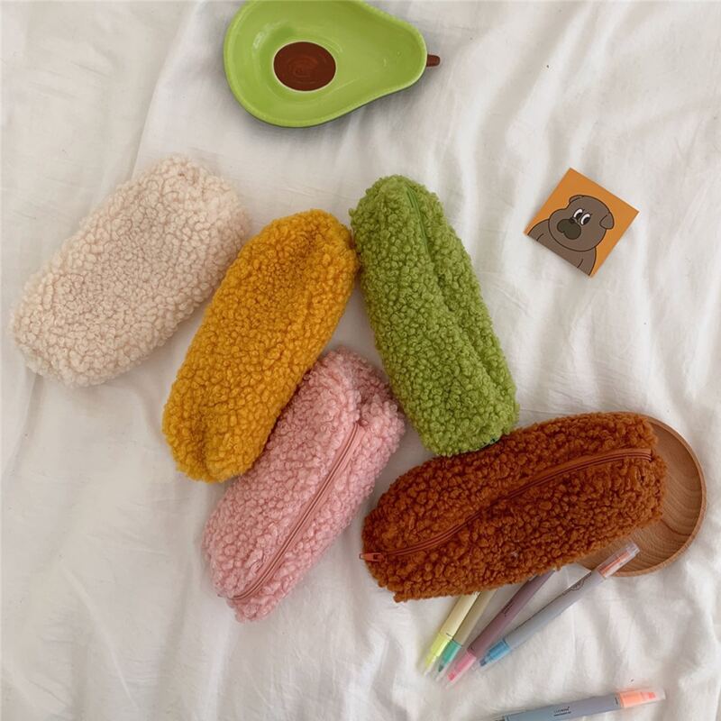 

1pc Plain Random Pencil Bag, Multicolor