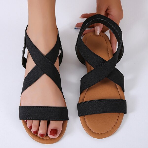

Minimalist Ankle Strap Sandals, Black