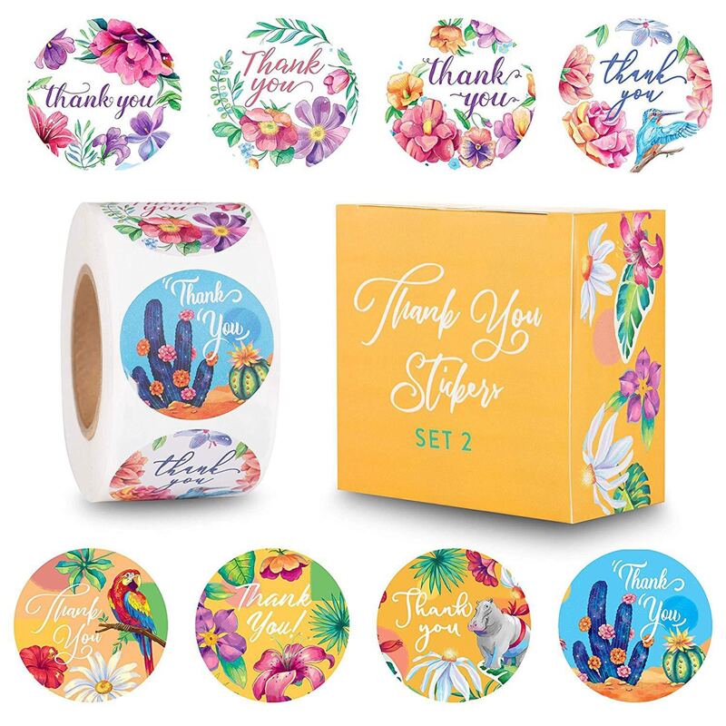 

1roll Plant Print Sticker, Multicolor