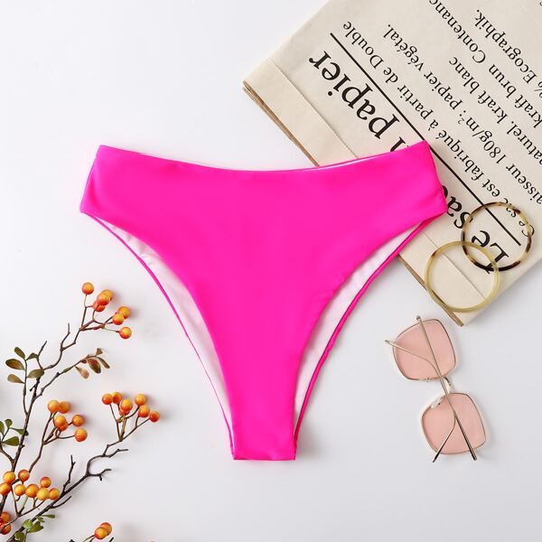 

High Waisted Bikini Bottom, Hot pink