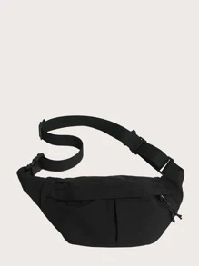 Túi đeo hông nam Casual All-Match - màu đen - Xem 3