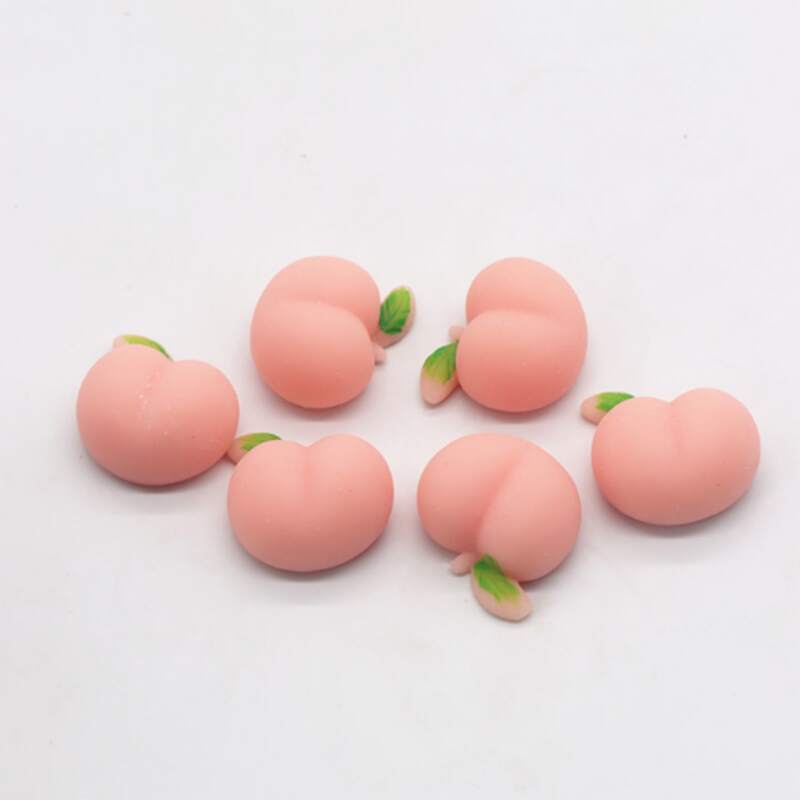 

1pc Peach Shaped Pinch Toy, Dusty pink