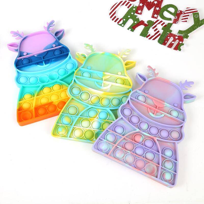 

1pc Random Christmas Elk Push Pop Bubble, Multicolor