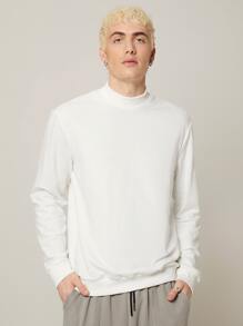 Manfinity Áo nỉ Nam màu trơn Cơ bản - trắng - Xem 1