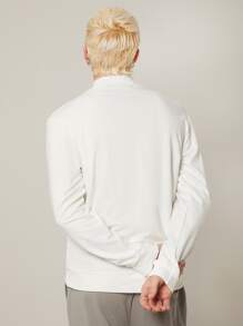 Manfinity Áo nỉ Nam màu trơn Cơ bản - trắng - Xem 2