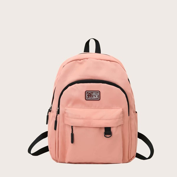 

Girls Cartoon Graphic Functional Backpack, Pink