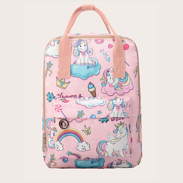 

Girls Unicorn Graphic Functional Backpack, Pink