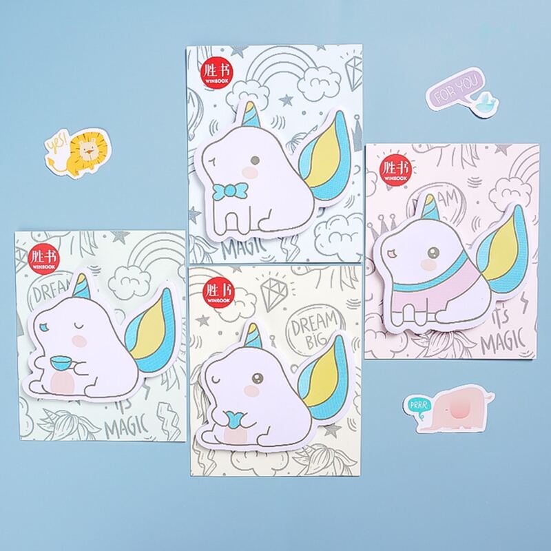 

1pc Unicorn Shaped Random Sticky Note, Multicolor
