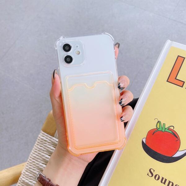 

Ombre Phone Case With Card Slot, Orange