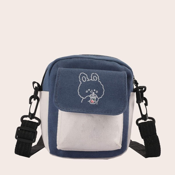 

Baby Kids Colorblock Crossbody Bags, Blue