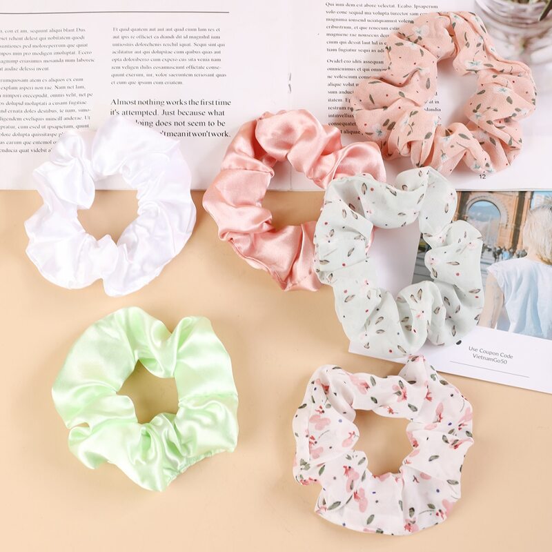 

6pcs Ditsy Floral Pattern Scrunchie, Multicolor