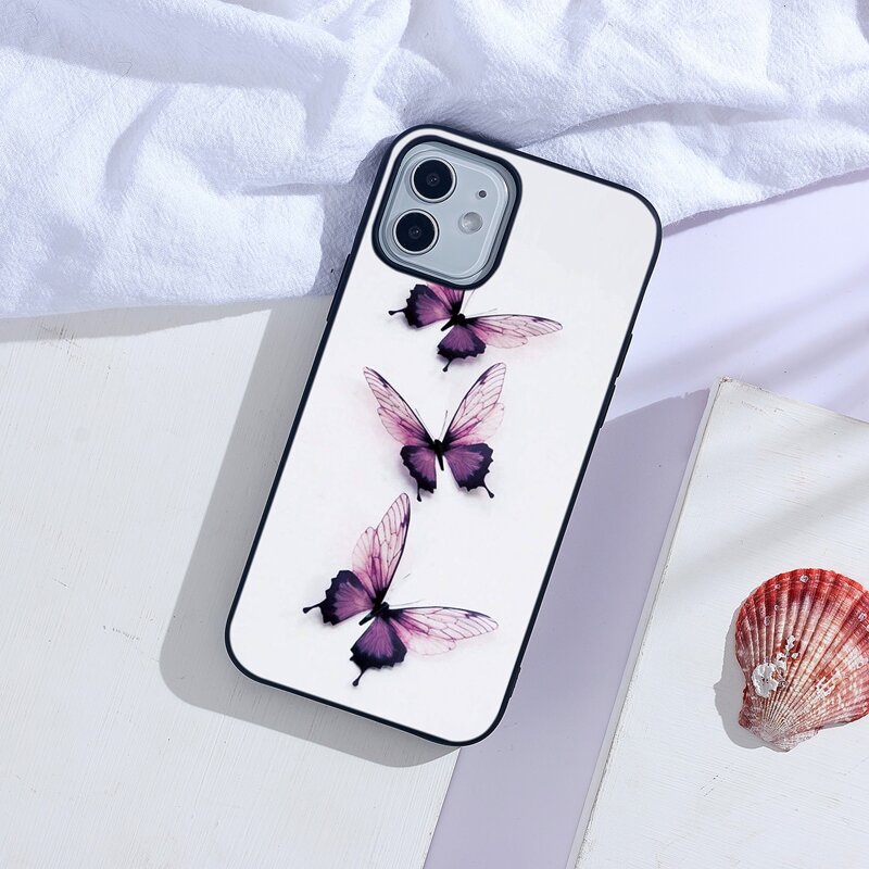 

Butterfly Pattern Phone Case, Purple