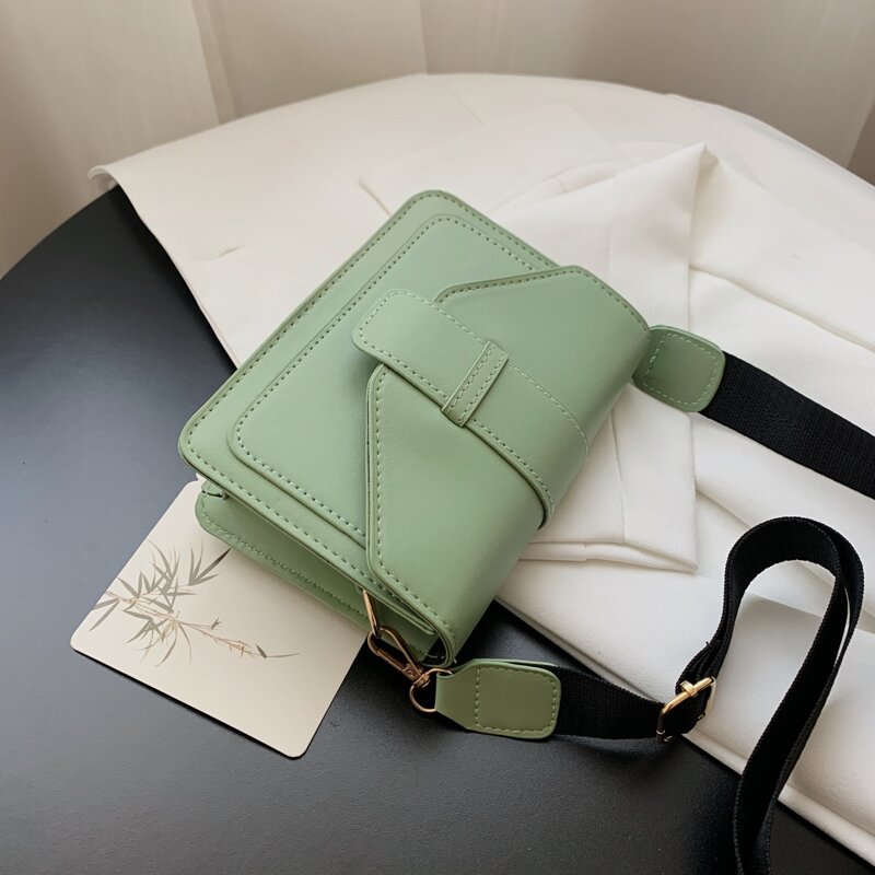 

Minimalist Flap Crossbody Bag, Green