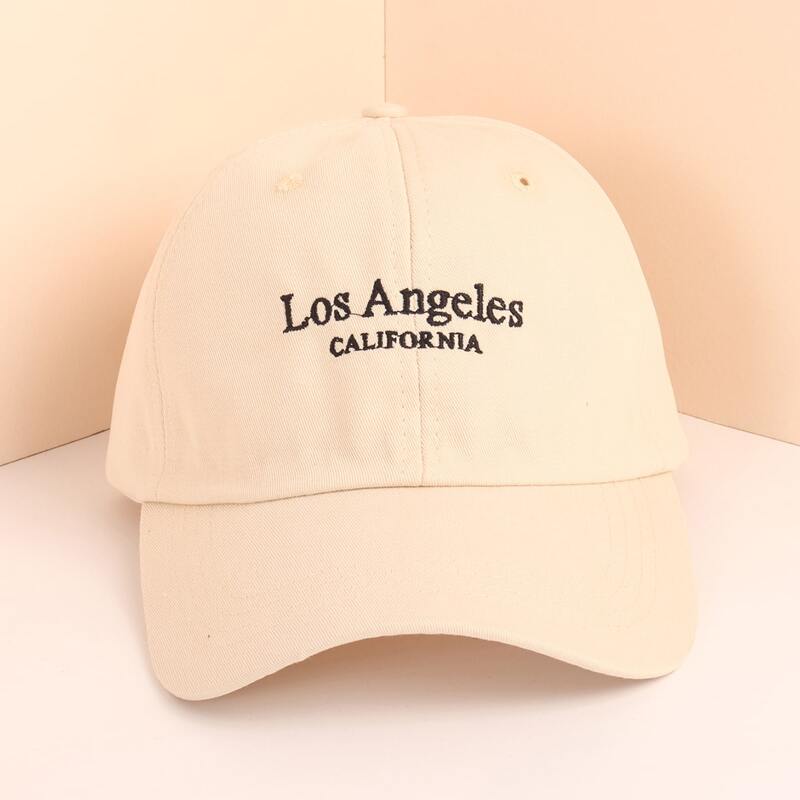 

Guys Letter Embroidered Baseball Cap, Beige
