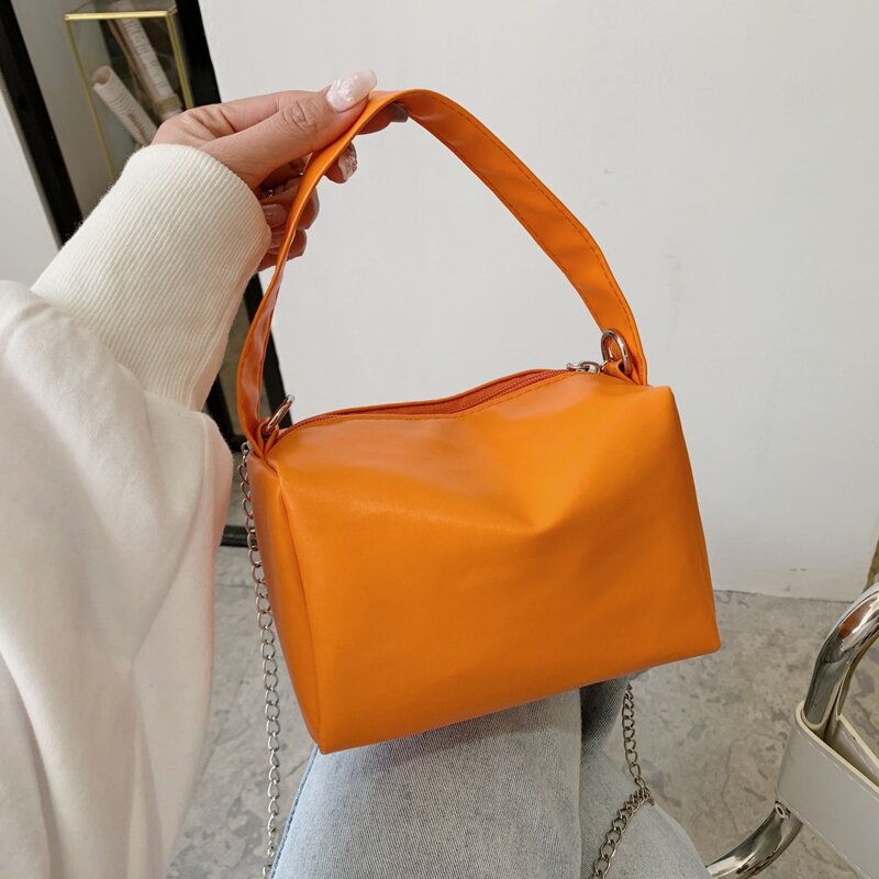 

Minimalist Satchel Bag, Orange