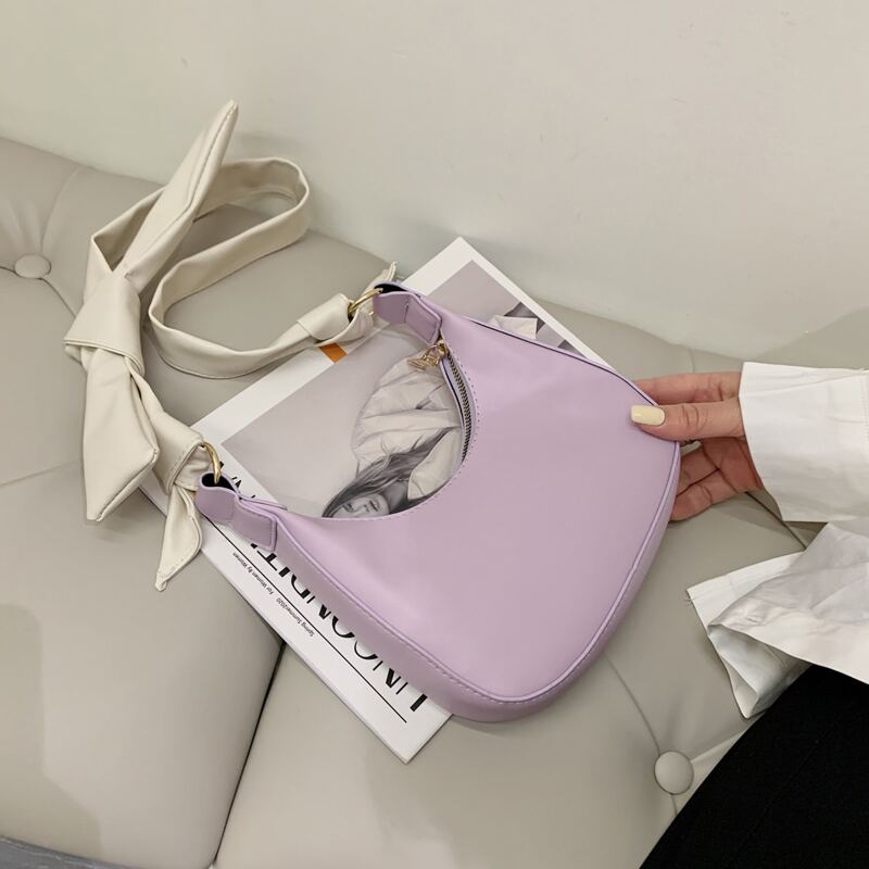

Colorblock Shoulder Bag, Purple