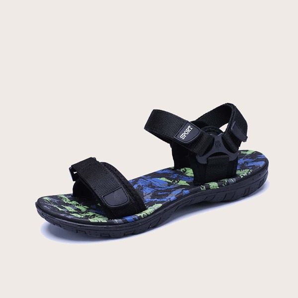 

Men Graphic Sport Sandals, Black