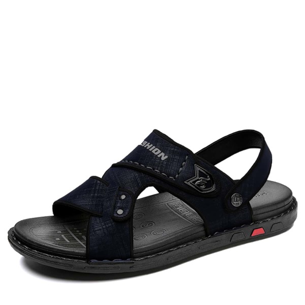 

Men Letter Graphic Slingback Sandals, Blue