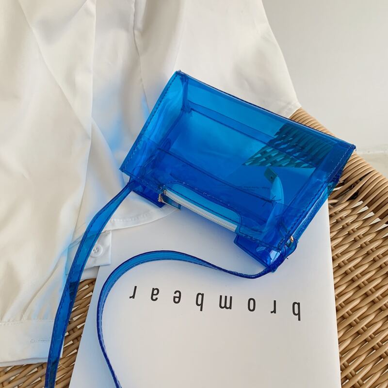 

Zipper Up Shoulder Bag, Blue