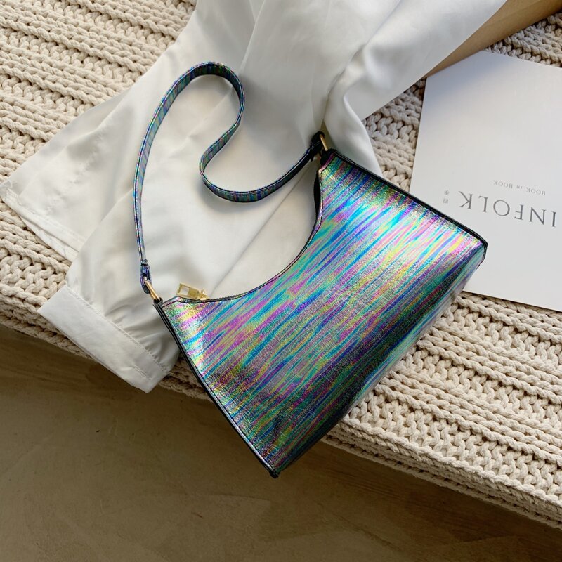 

Holographic Shoulder Bag, Blue