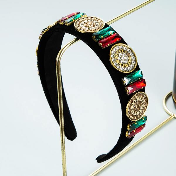 

Rhinestone Decor Hair Hoop, Multicolor