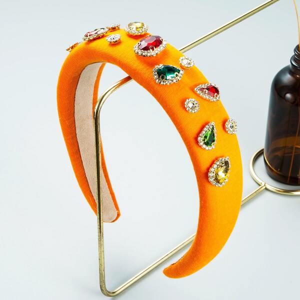 

Gemstone Decor Hair Hoop, Orange