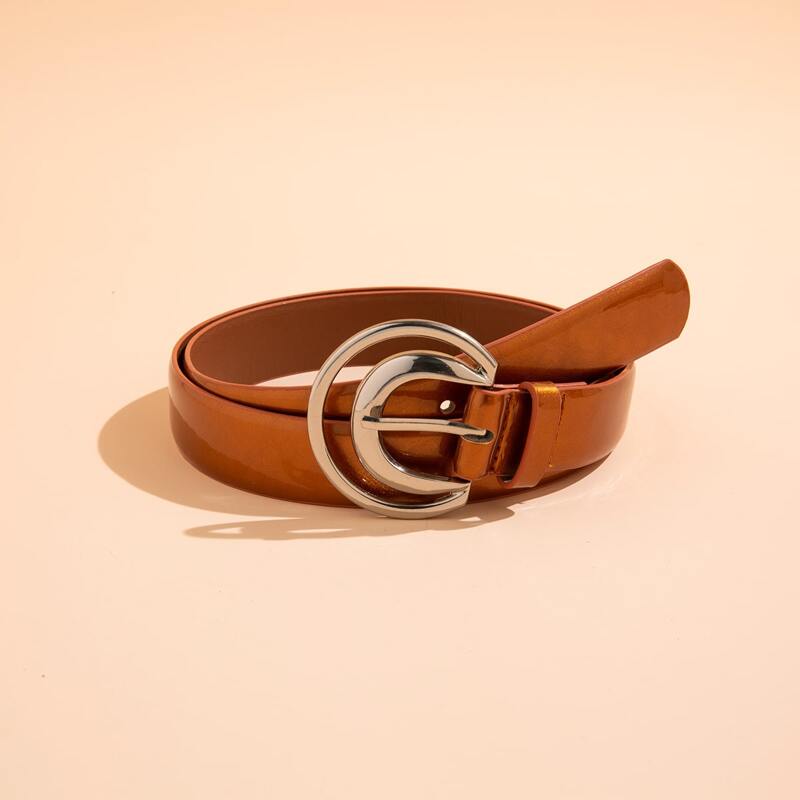 

Metal Buckle Belt, Brown