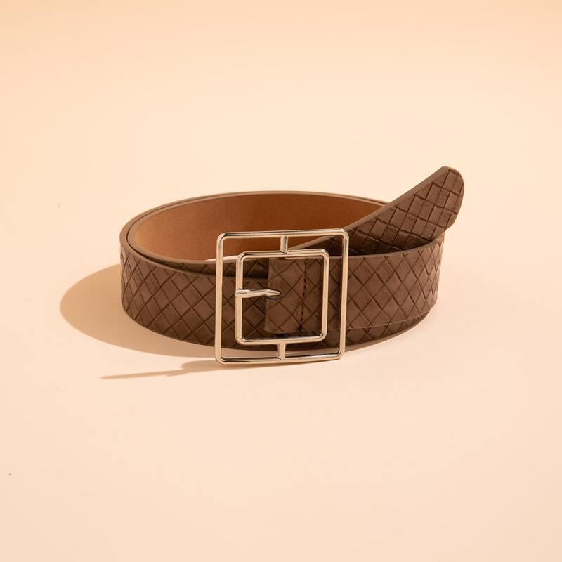 

Minimalist Buckle Belt, Brown