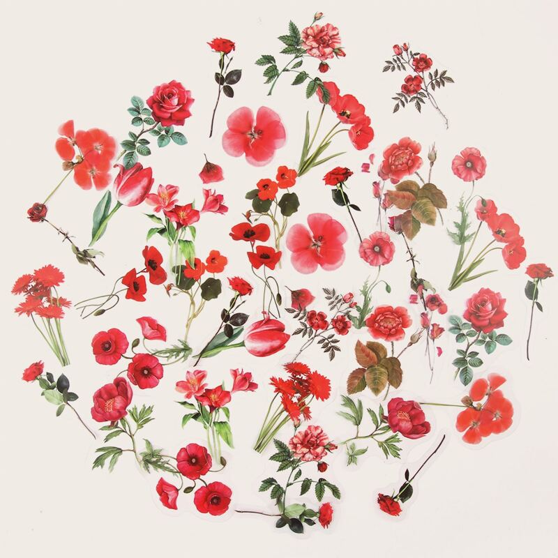 

1pack Floral Pattern Sticker, Multicolor
