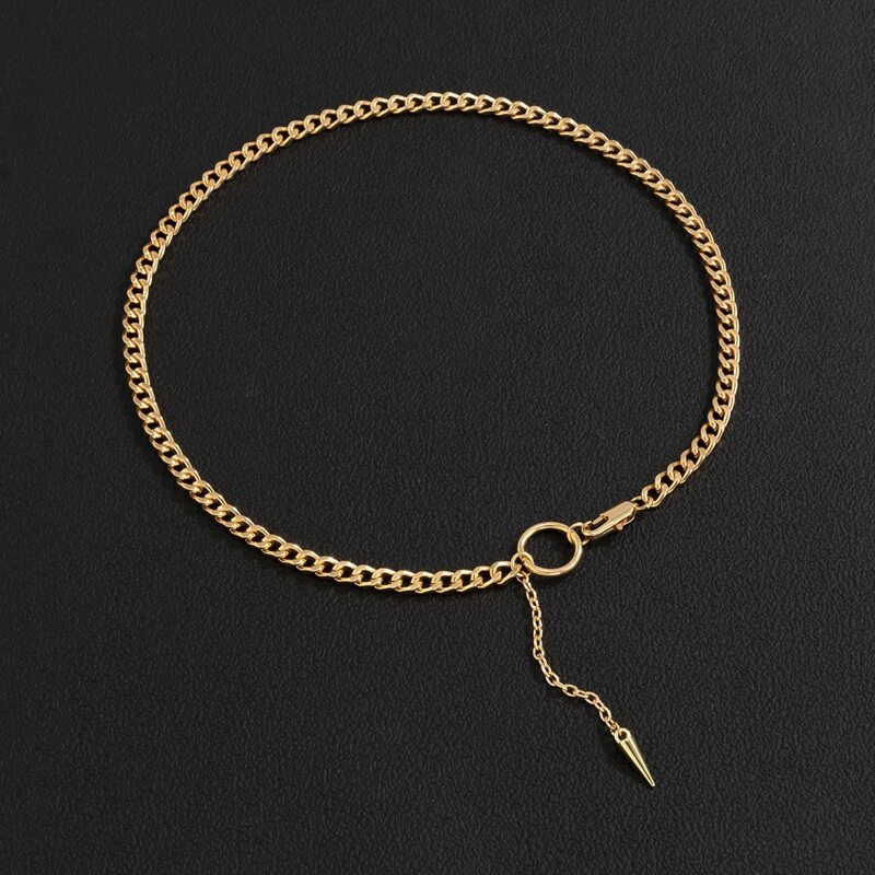 

Guys Ring Design Chain Necklace, Gold