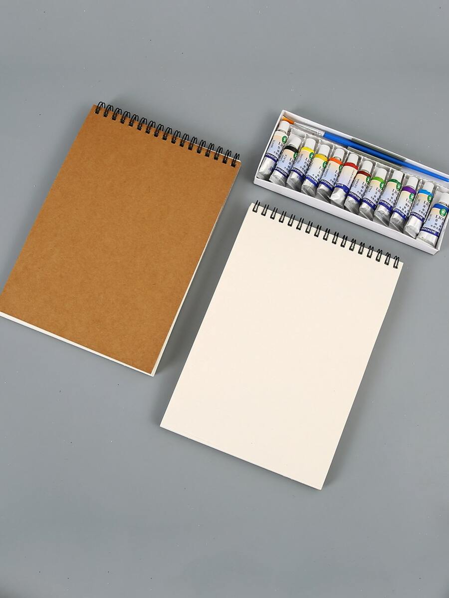1入組牛皮紙套螺旋素描本 - 彩色 - 查看 1