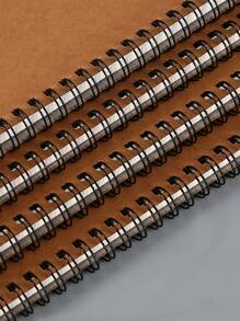 1入組牛皮紙套螺旋素描本 - 彩色 - 查看 3