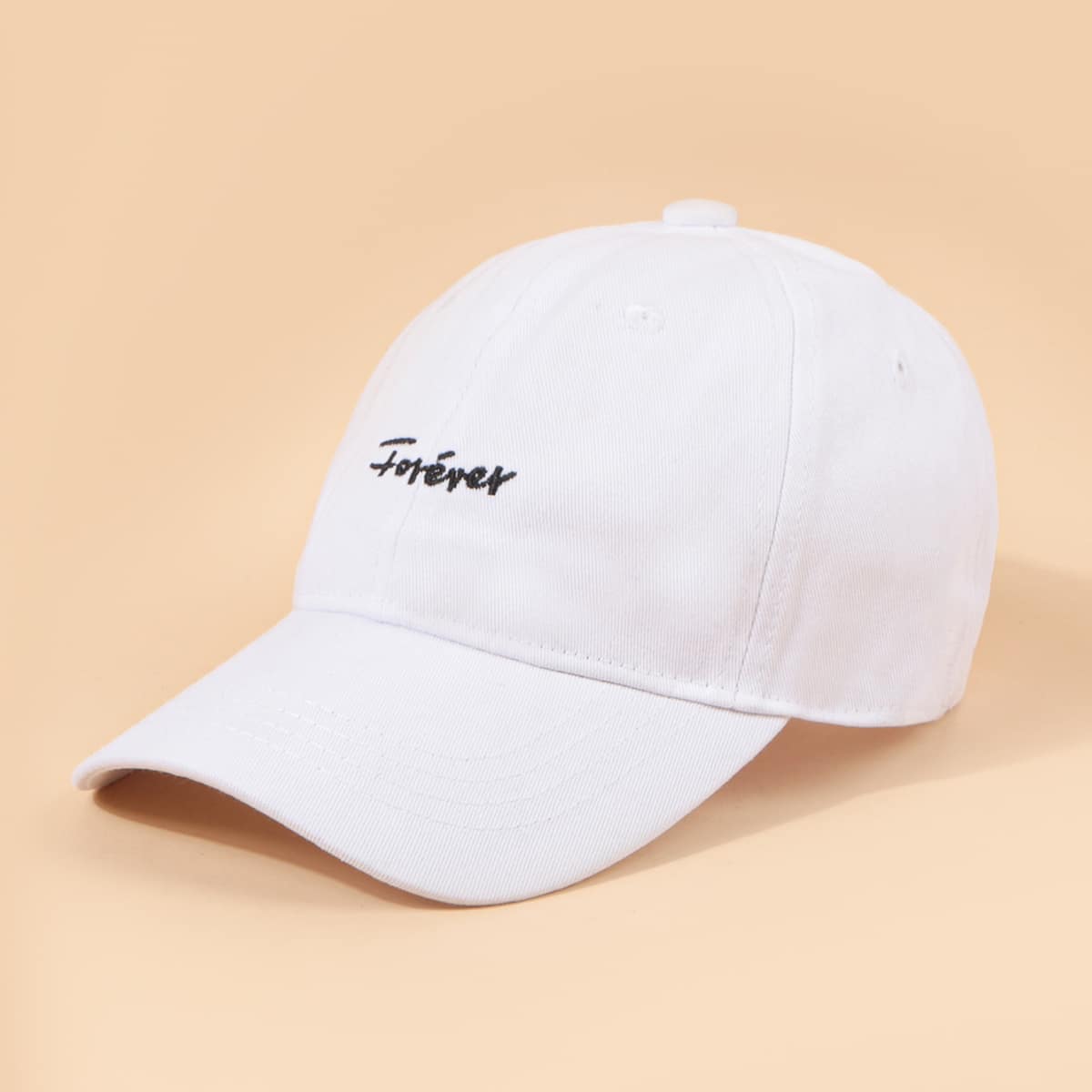 

Guys Letter Embroidery Baseball Cap, White