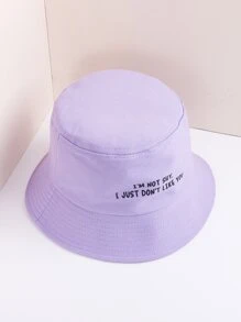 Solid Color King Embroidered Bucket Hat