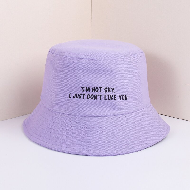 

Slogan Graphic Bucket Hat, Purple