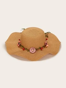 Hoa & Trang trí cherry Nút hình bướm Mũ Đĩa mềm Boho - Lạc đà - Xem 3