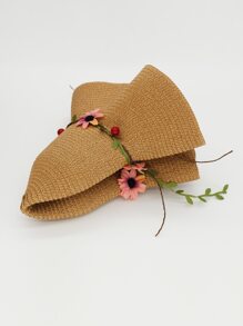 Hoa & Trang trí cherry Nút hình bướm Mũ Đĩa mềm Boho - Lạc đà - Xem 4