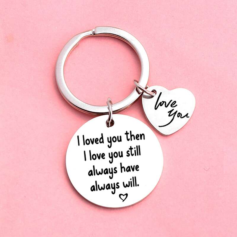 

Metal Geo Charm Keychain, Silver