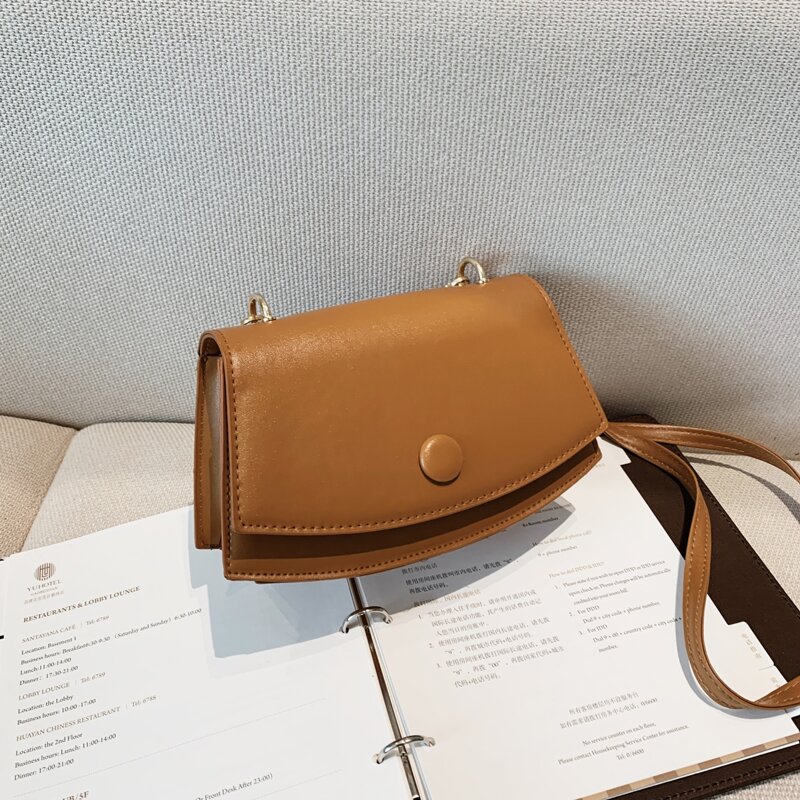

Snap Button Novelty Bag, Brown