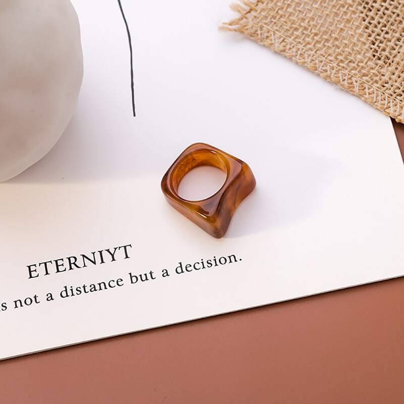 

1pc Minimalist Ring, Brown