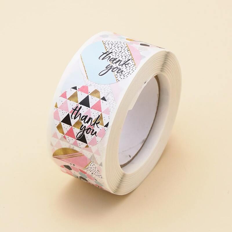 

1roll Geometric Pattern Sticker, Multicolor